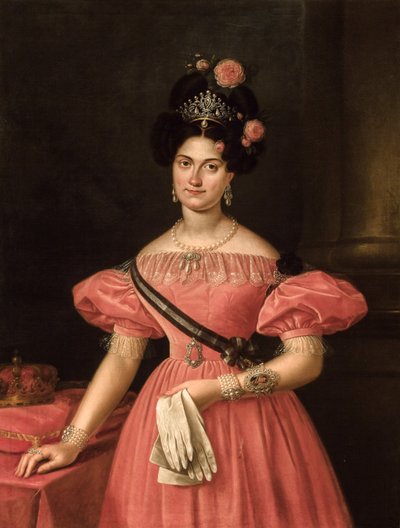 Queen María Cristina of Bourbon-Two Sicilies by Luis de la Cruz